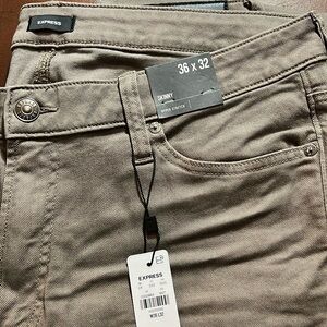 Express skinny hyper flex jeans in gray 36x32